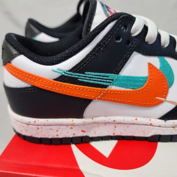 New Nike Dunk Low Multiple Swooshes White Washed Teal (W) Size 7 - Picture 6 of 9